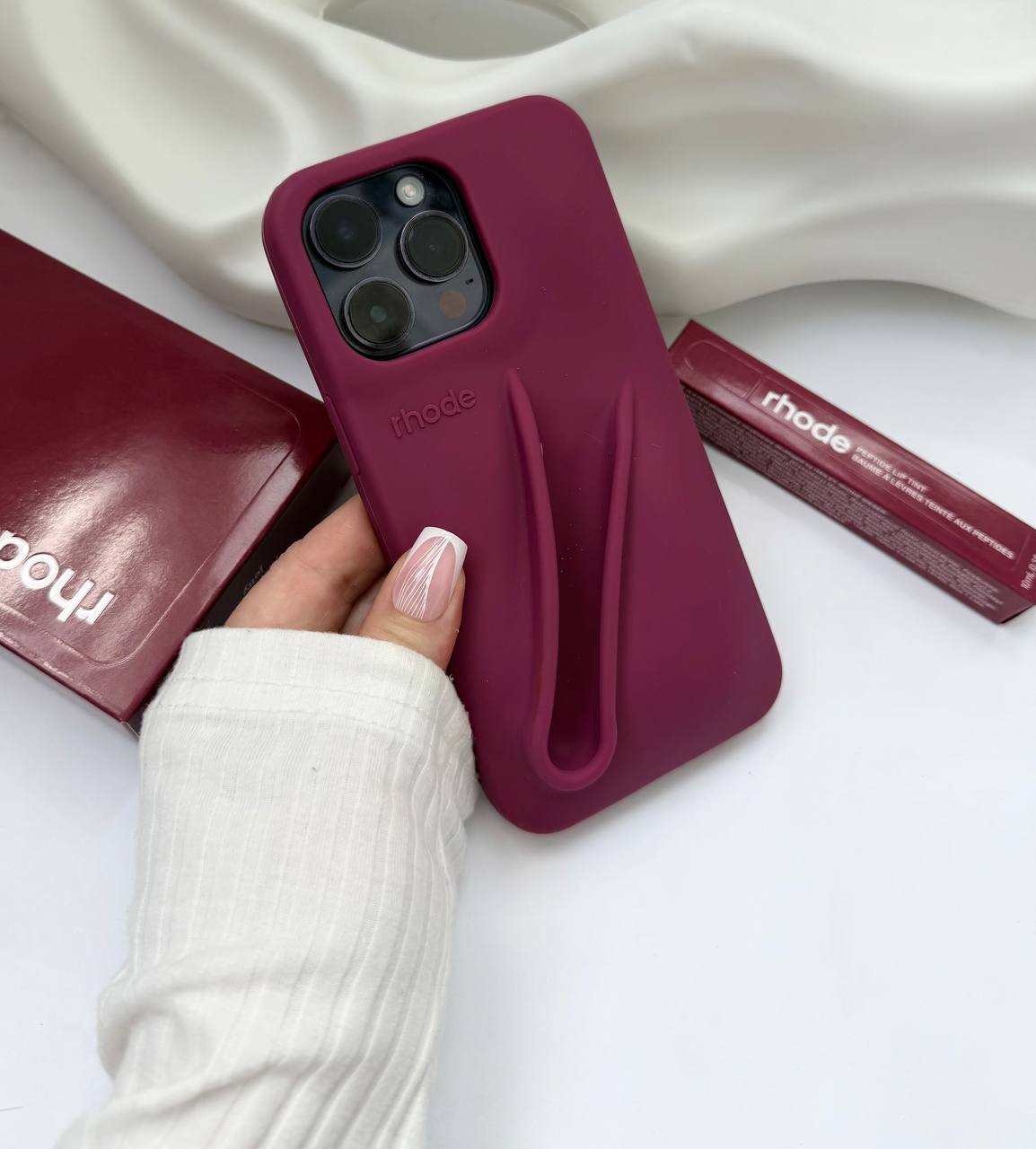 iPhoneアクセサリー rhode iphone13promax Rhode Raspberry Jelly Case на iPhone 13 Pro – стильний бордовий